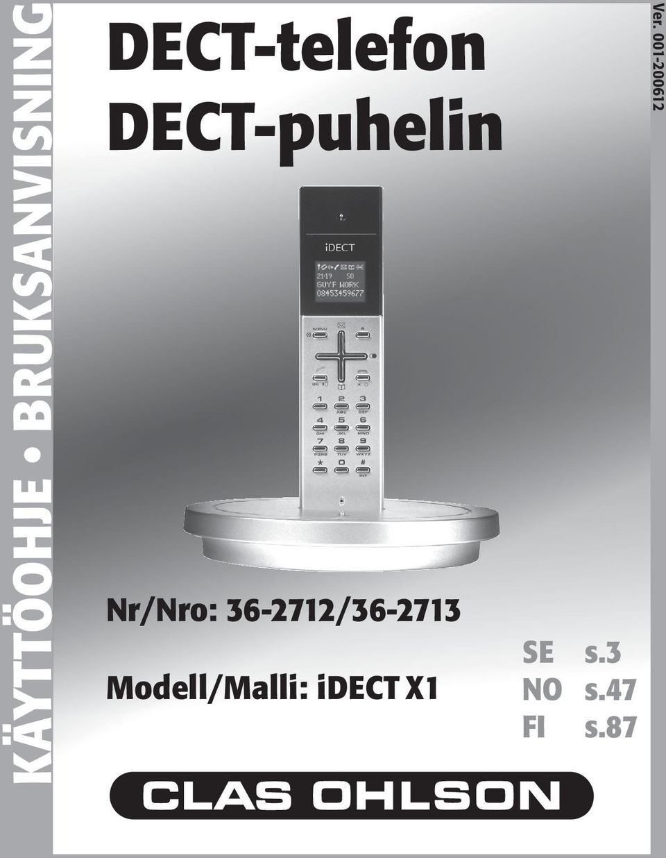 36-2712/36-2713 Modell/Malli: