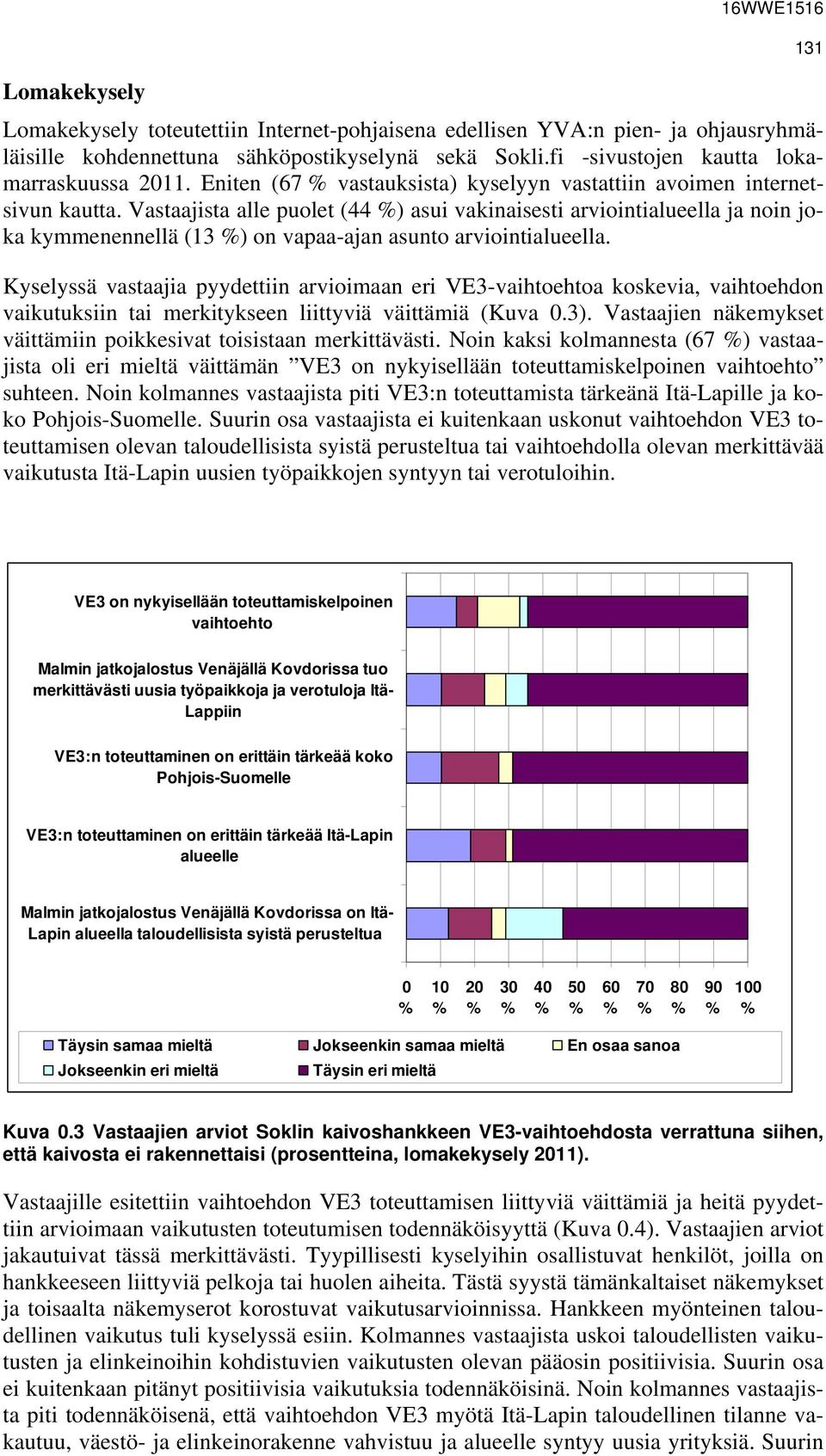 Vastaajista alle puolet (44 %) asui vakinaisesti arviointialueella ja noin joka kymmenennellä (13 %) on vapaa-ajan asunto arviointialueella.