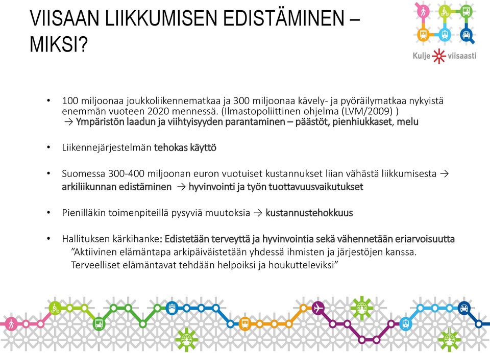 vuotuiset kustannukset liian vähästä liikkumisesta arkiliikunnan edistäminen hyvinvointi ja työn tuottavuusvaikutukset Pienilläkin toimenpiteillä pysyviä muutoksia kustannustehokkuus