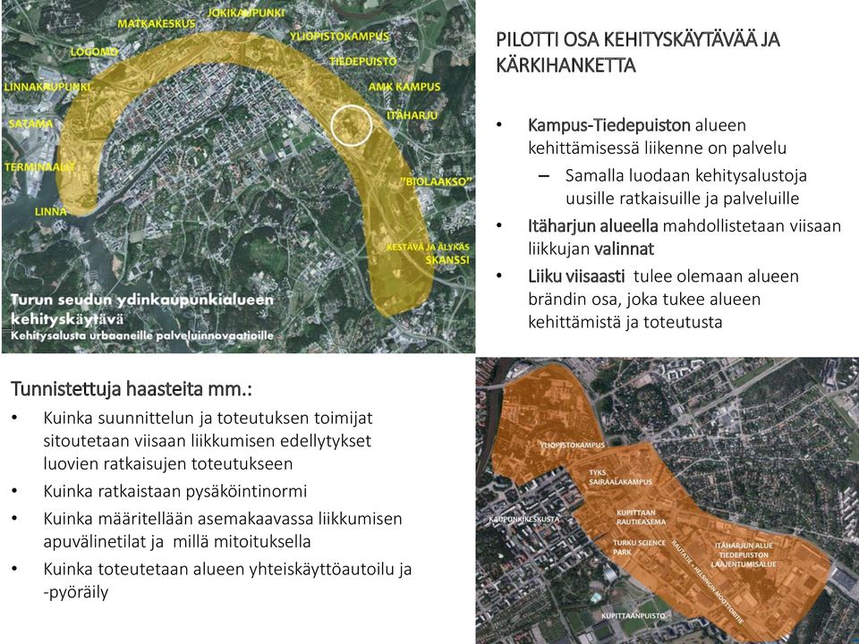 toteutusta Tunnistettuja haasteita mm.