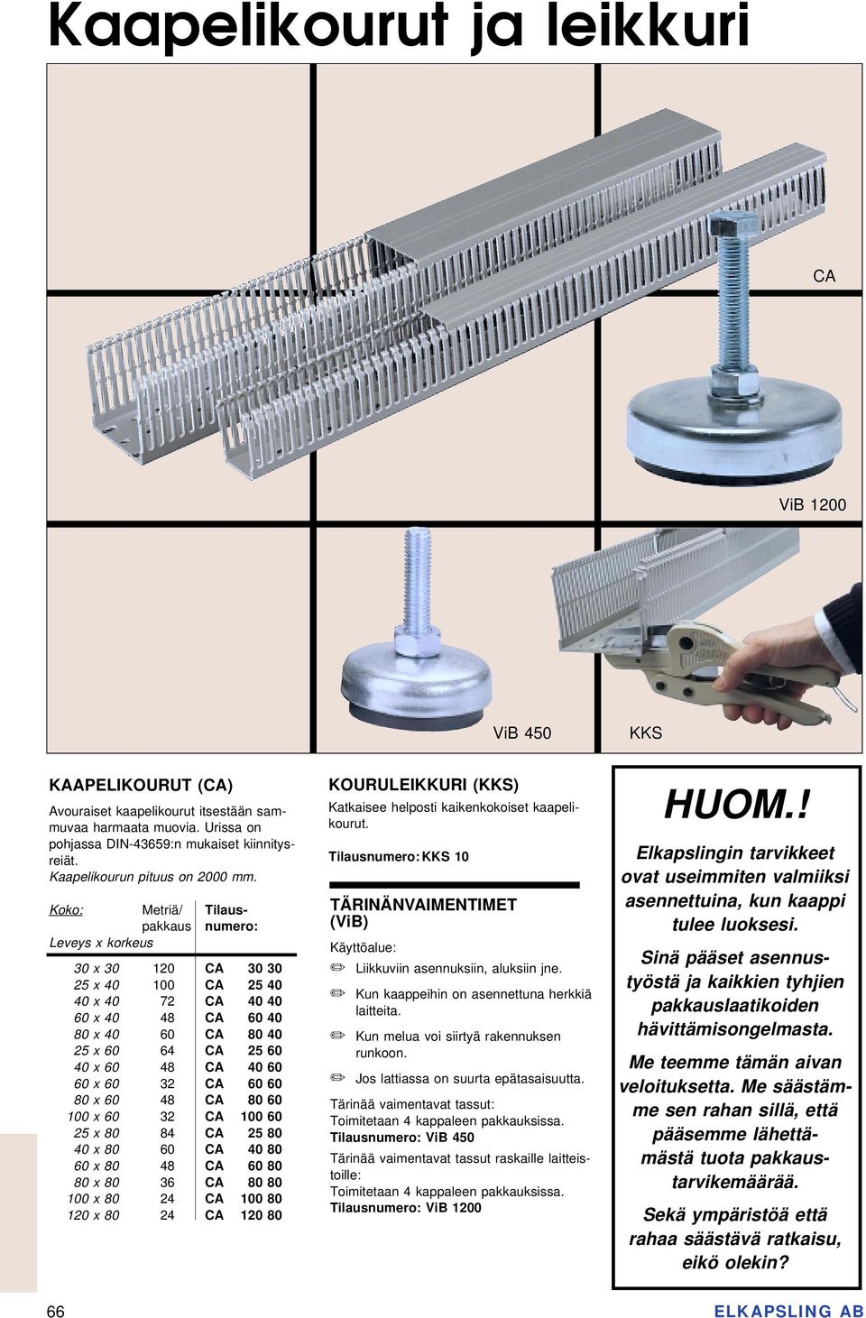 Koko: Metriä/ Tilauspakkaus Leveys x korkeus 30 x 30 120 CA 30 30 25 x 40 100 CA 25 40 40 x 40 72 CA 40 40 60 x 40 48 CA 60 40 80 x 40 60 CA 80 40 25 x 60 64 CA 25 60 40 x 60 48 CA 40 60 60 x 60 32