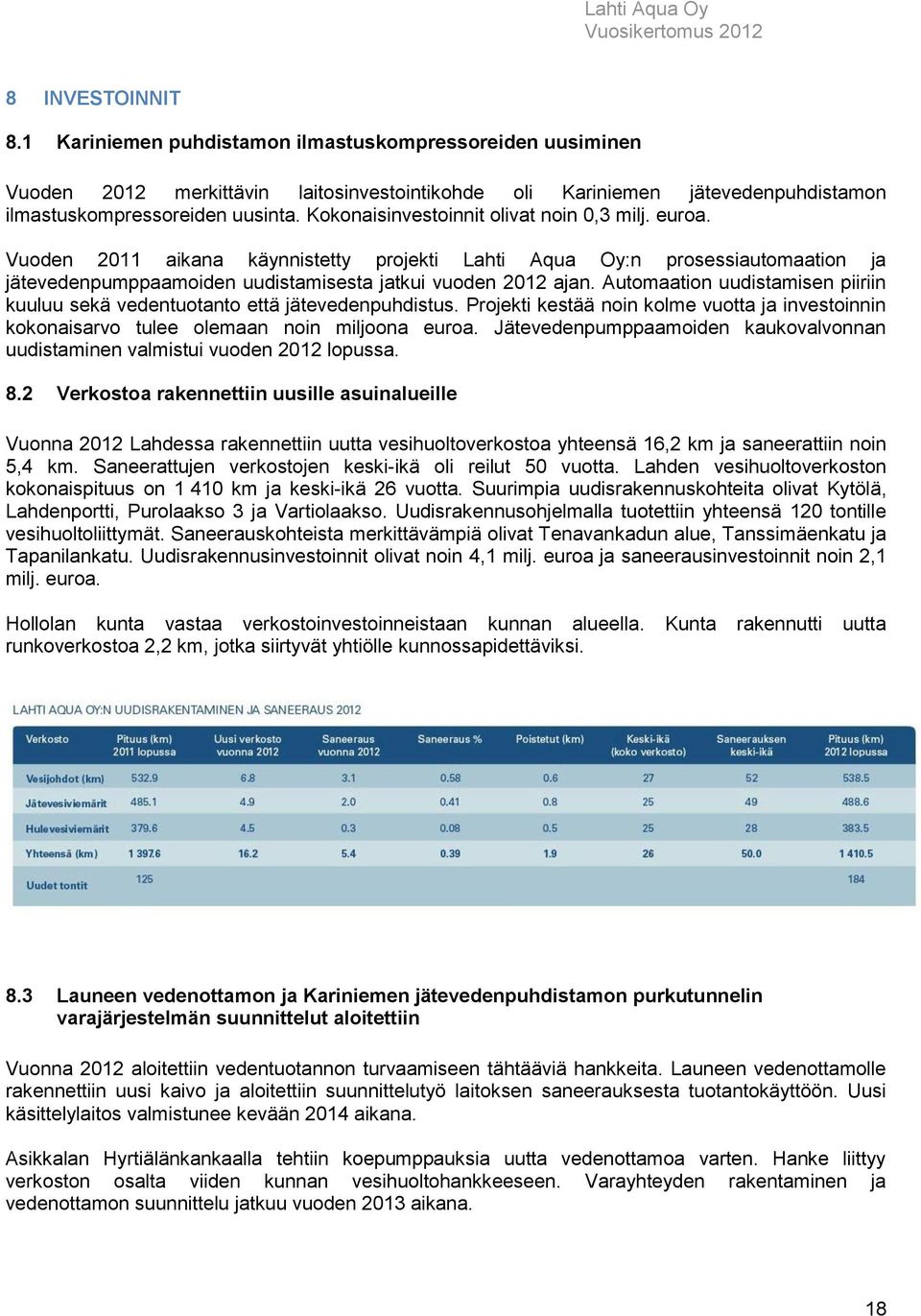 Automaation uudistamisen piiriin kuuluu sekä vedentuotanto että jätevedenpuhdistus. Projekti kestää noin kolme vuotta ja investoinnin kokonaisarvo tulee olemaan noin miljoona euroa.