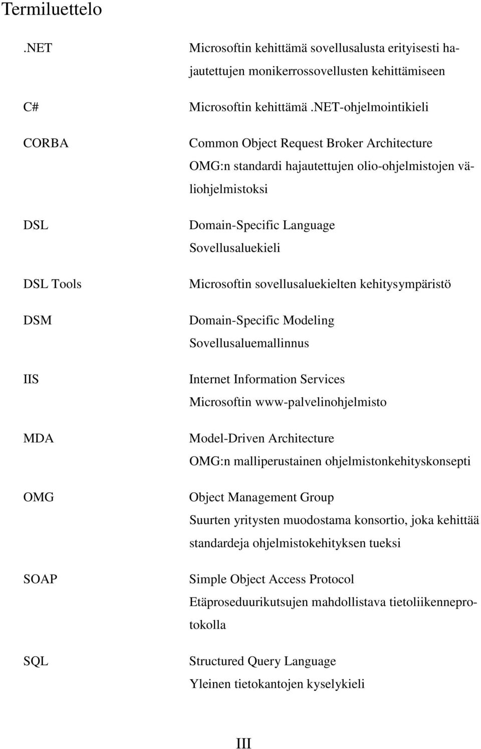 Sovellusaluekieli Microsoftin sovellusaluekielten kehitysympäristö Domain-Specific Modeling Sovellusaluemallinnus Internet Information Services Microsoftin www-palvelinohjelmisto Model-Driven