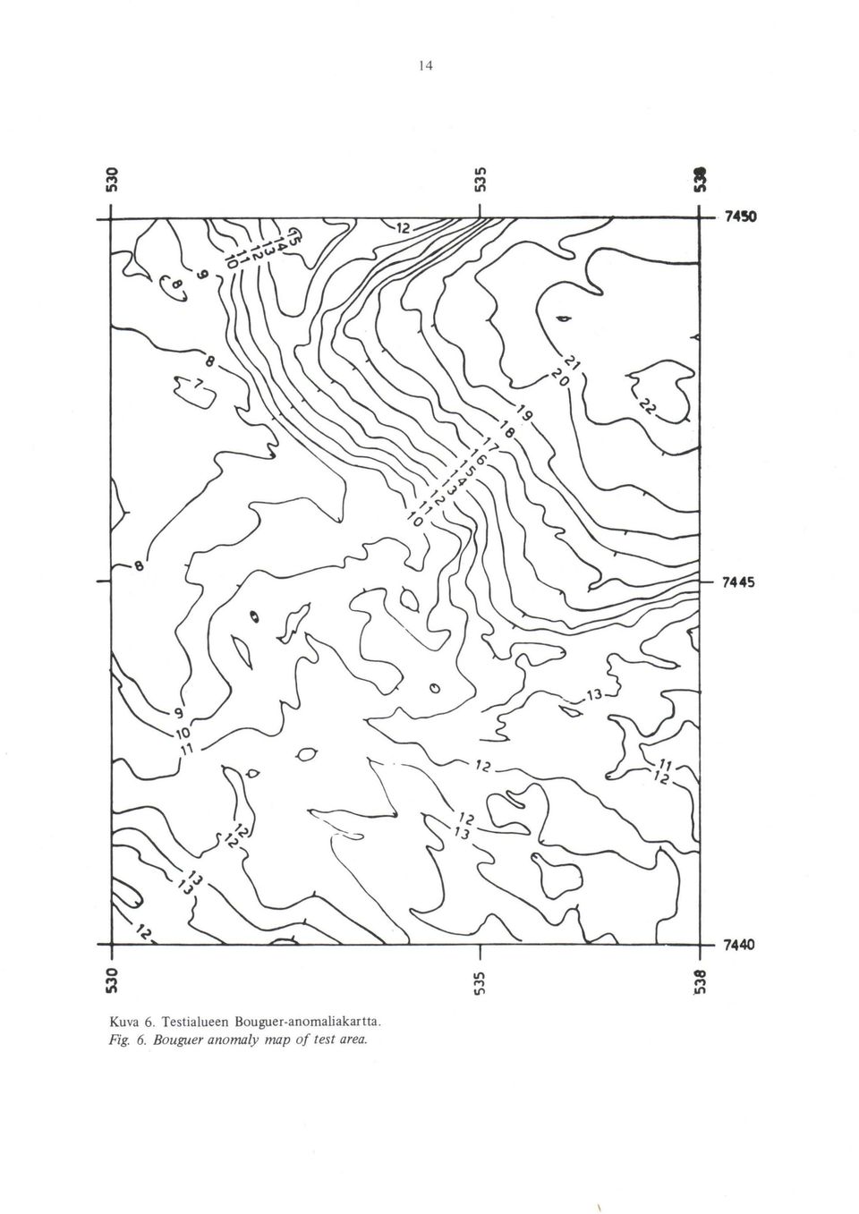 Bouguer-anomaliakartta. Fig.