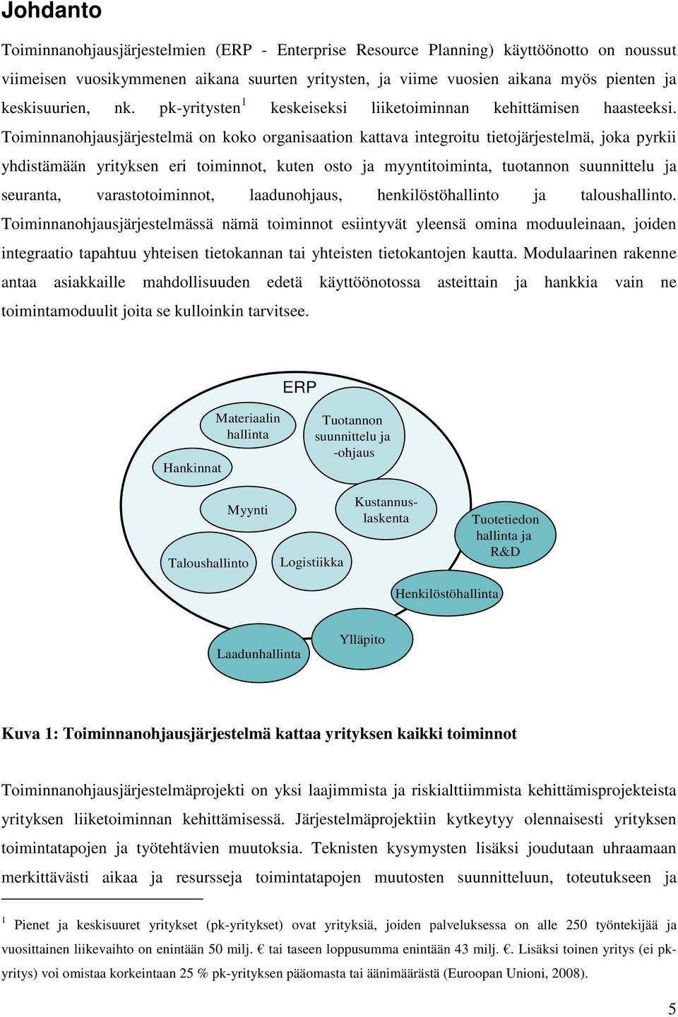 Toiminnanohjausjärjestelmä on koko organisaation kattava integroitu tietojärjestelmä, joka pyrkii yhdistämään yrityksen eri toiminnot, kuten osto ja myyntitoiminta, tuotannon suunnittelu ja seuranta,