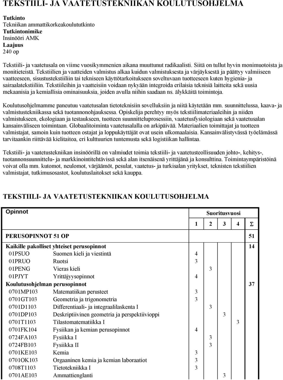 Tekstiilien ja vaatteiden valmistus alkaa kuidun valmistuksesta ja värjäyksestä ja päättyy valmiiseen vaatteeseen, sisustustekstiiliin tai tekniseen käyttötarkoitukseen soveltuvaan tuotteeseen kuten