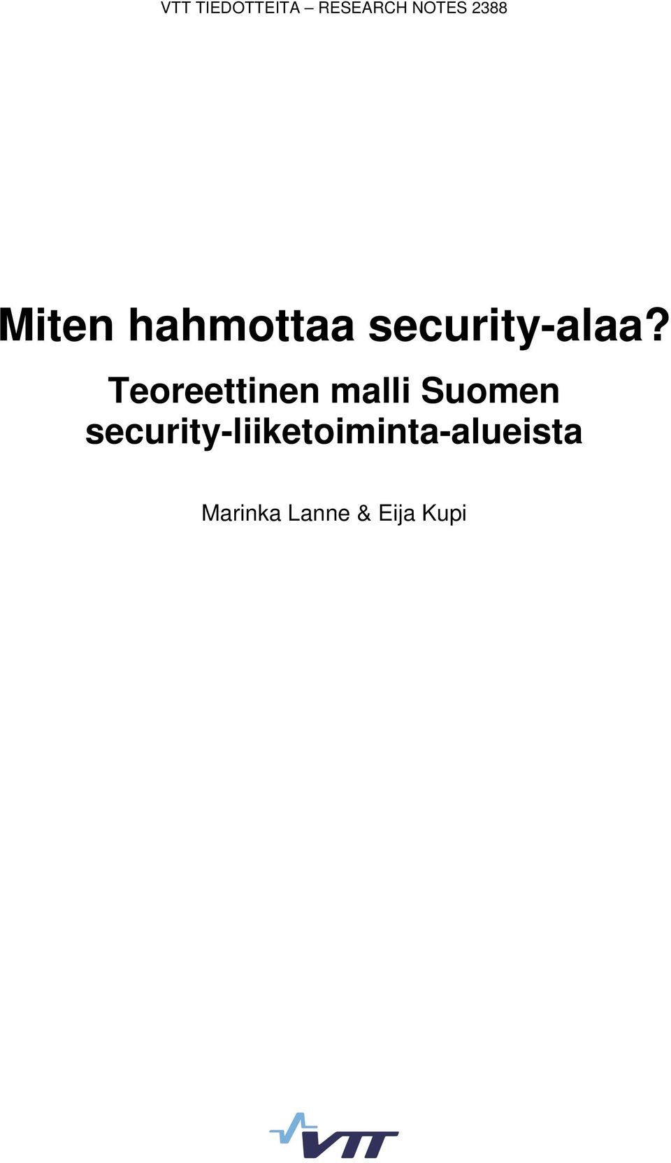 Teoreettinen malli Suomen