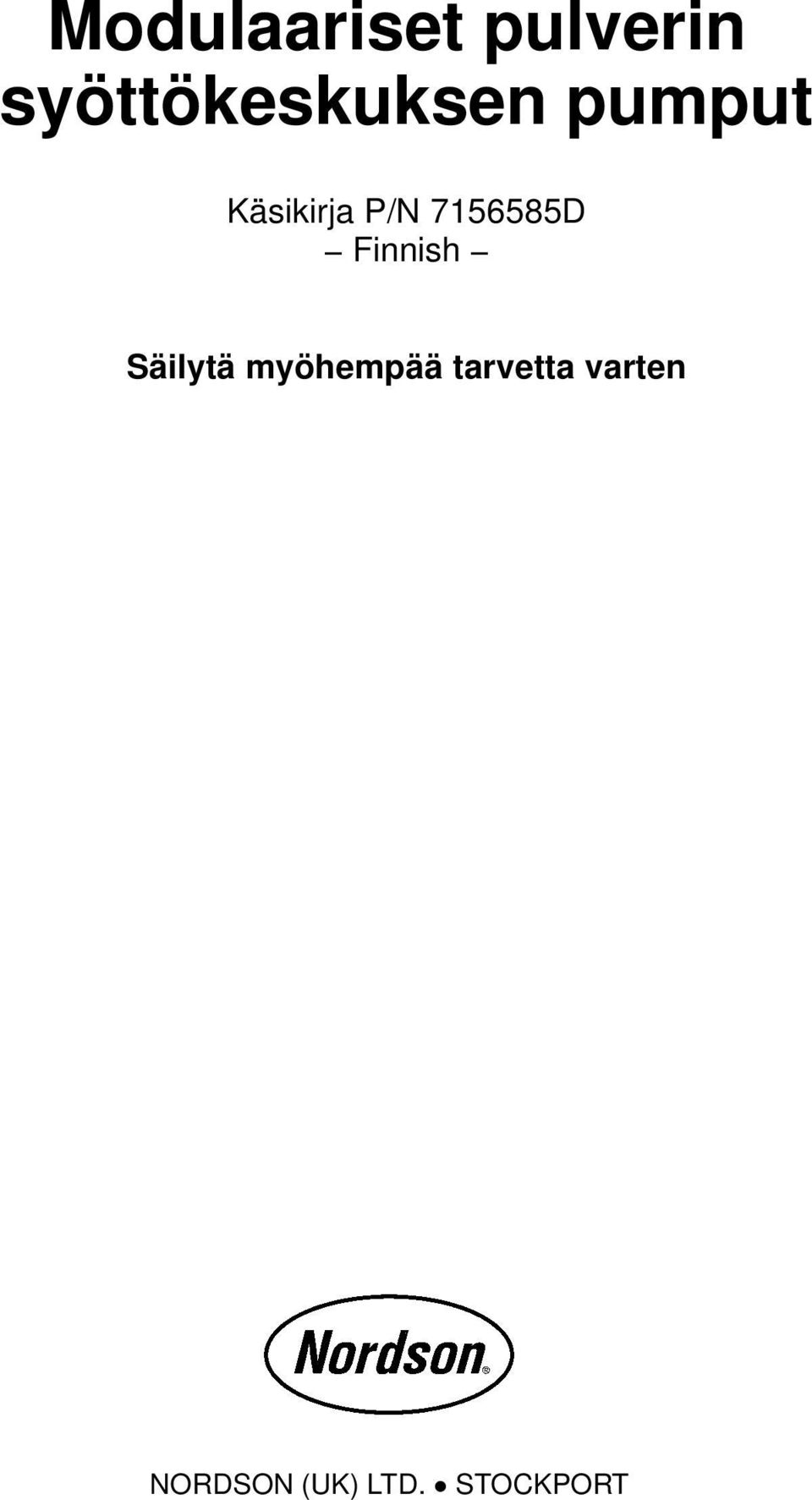 Käsikirja Finnish Säilytä