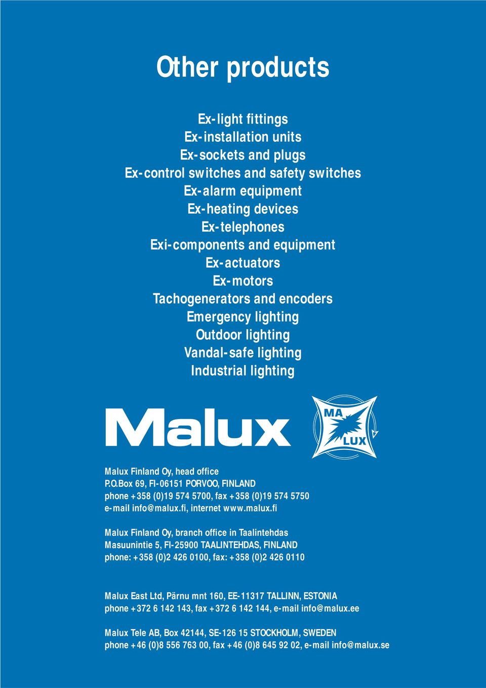 fi, internet www.malux.