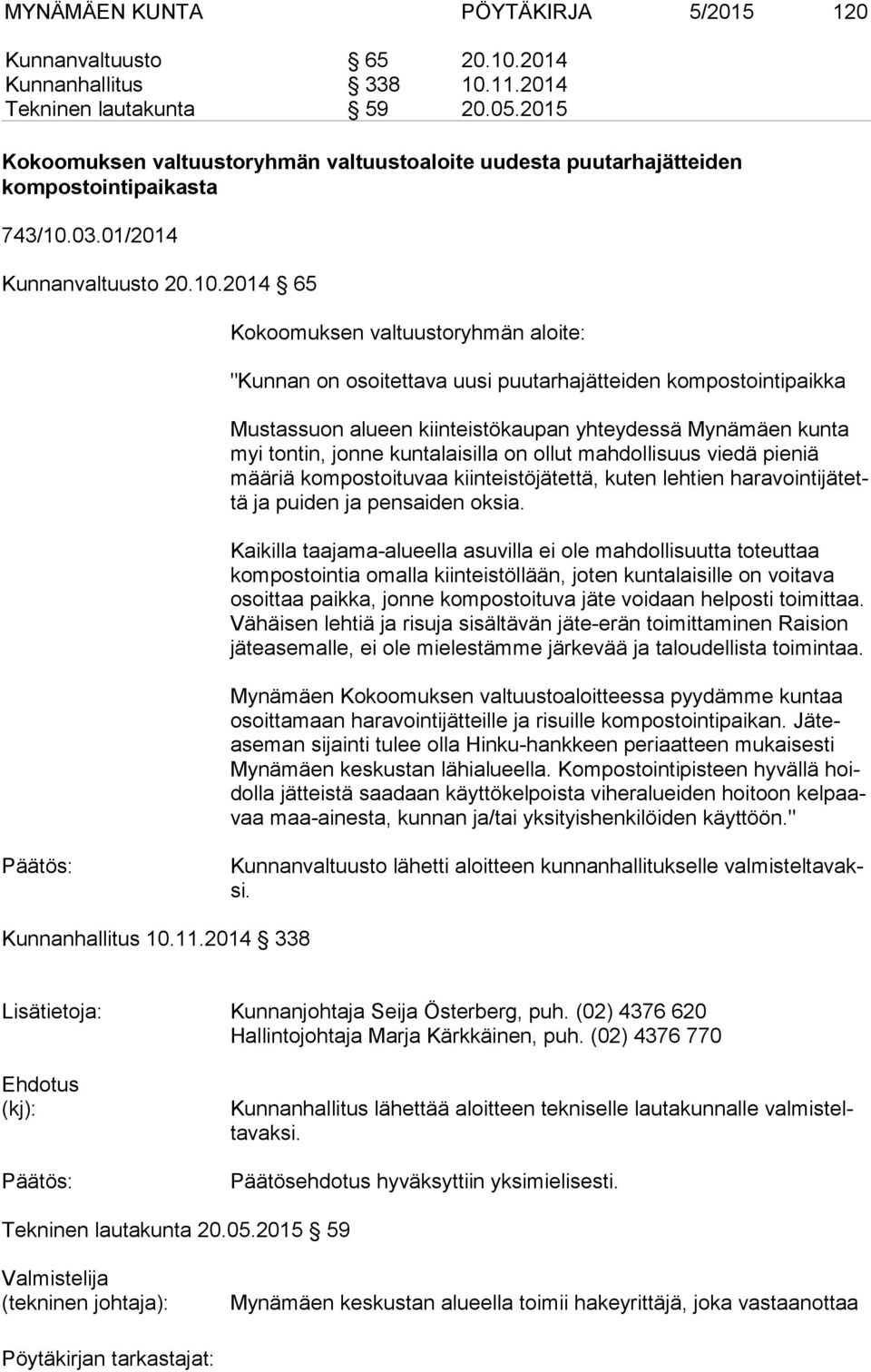 03.01/2014 Kunnanvaltuusto 20.10.