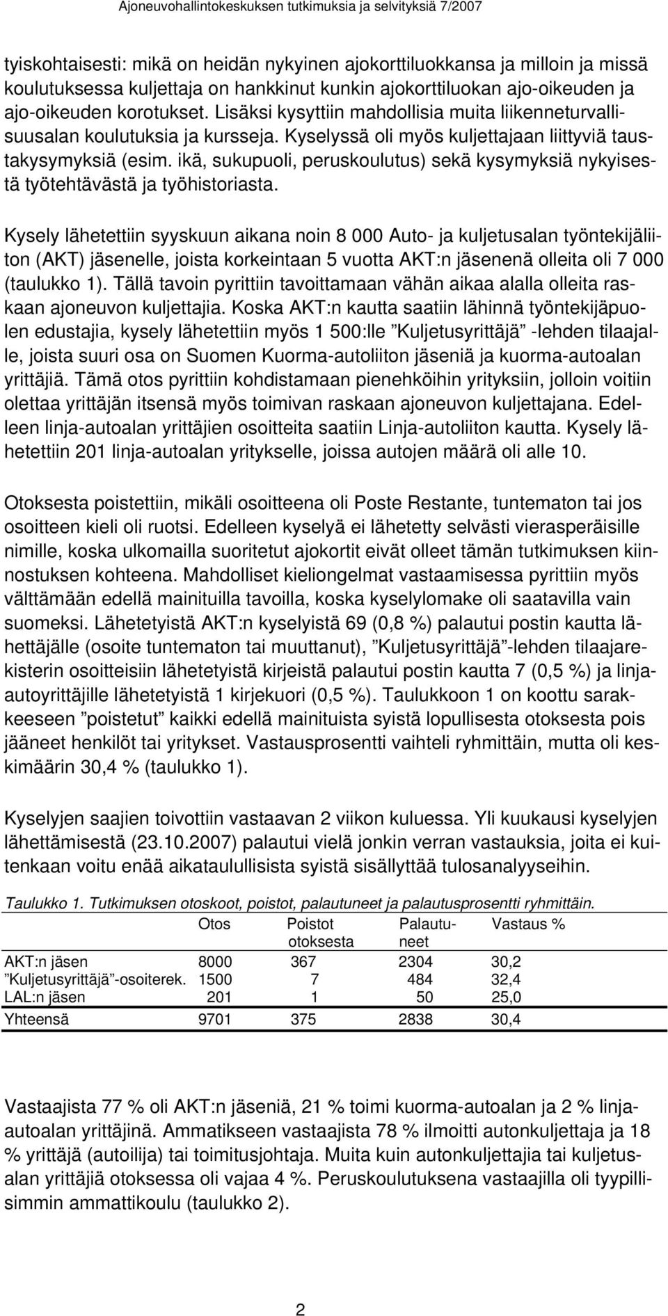 ikä, sukupuoli, peruskoulutus) sekä kysymyksiä nykyisestä työtehtävästä ja työhistoriasta.