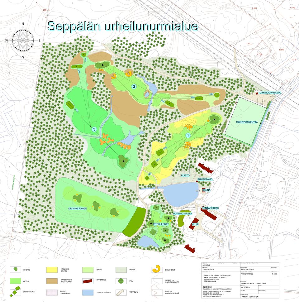 5 6 PUTTING GREEN 80.5 8.5 8.9 PITCH & PUTT 90 6 65 KLUBI 0 59 6 9 69 5.5 58 8 6. 5 58 K.