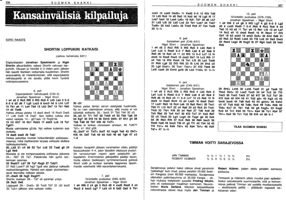 Shortin avausvalinta oli mielenkiintoinen, sillä espanjalaista neliratsupeliä ei ole tavattu pitää kovin hyvänä voitonpeluuaseena. 6.