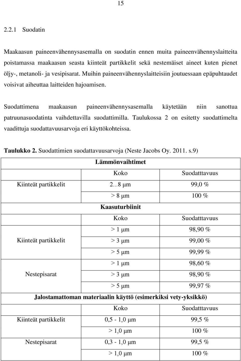 Suodattimena maakaasun paineenvähennysasemalla käytetään niin sanottua patruunasuodatinta vaihdettavilla suodattimilla.