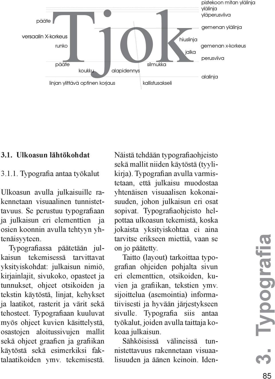 Se perustuu typografiaan ja julkaisun eri elementtien ja osien koonnin avulla tehtyyn yhtenäisyyteen.