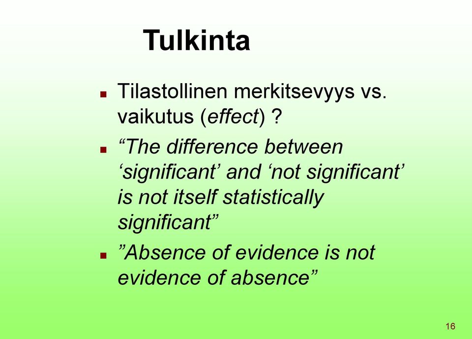 The difference between significant and not