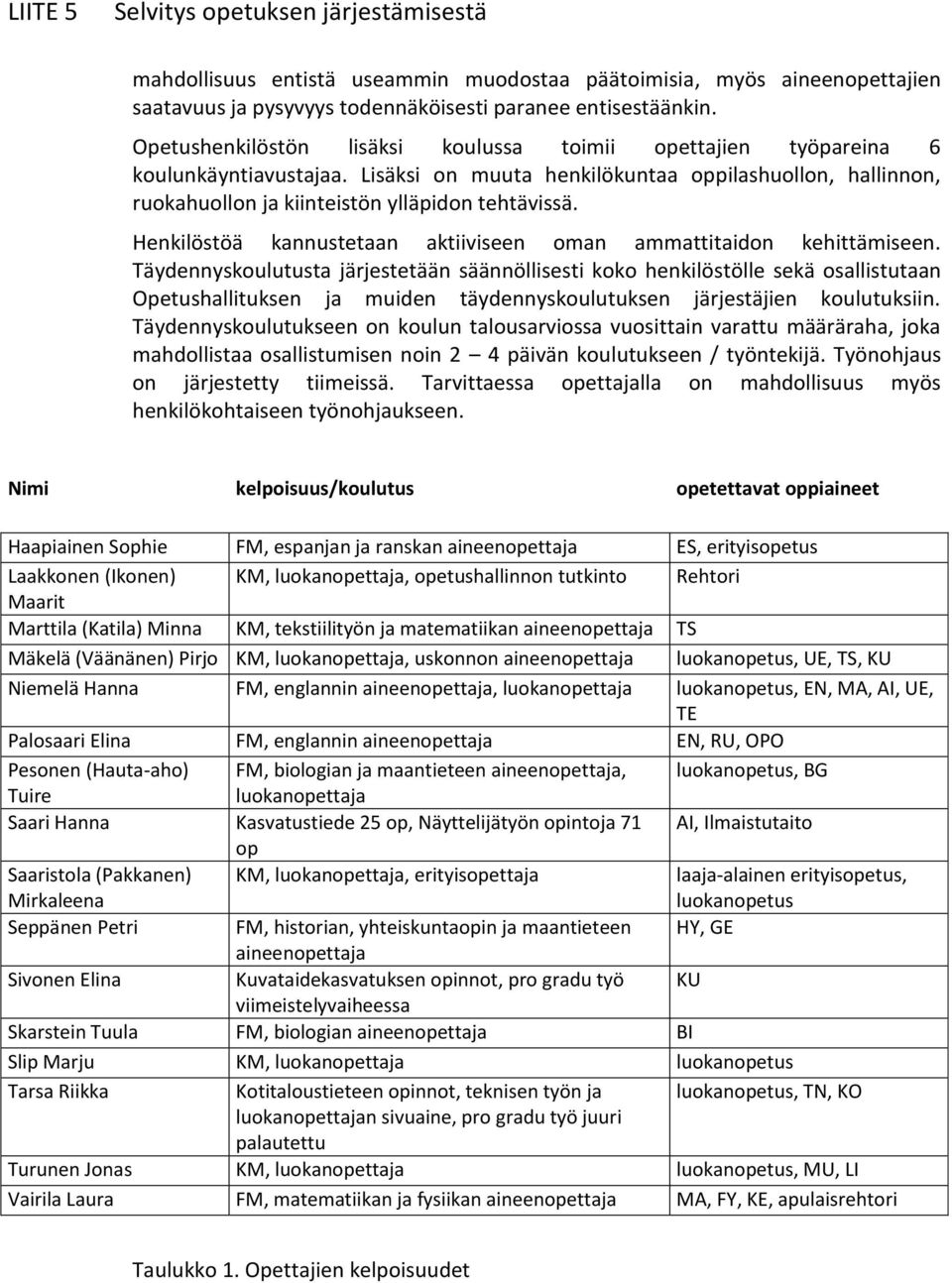 Henkilöstöä kannustetaan aktiiviseen oman ammattitaidon kehittämiseen.