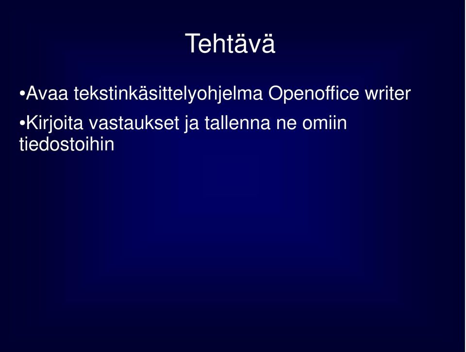 Openoffice writer Kirjoita