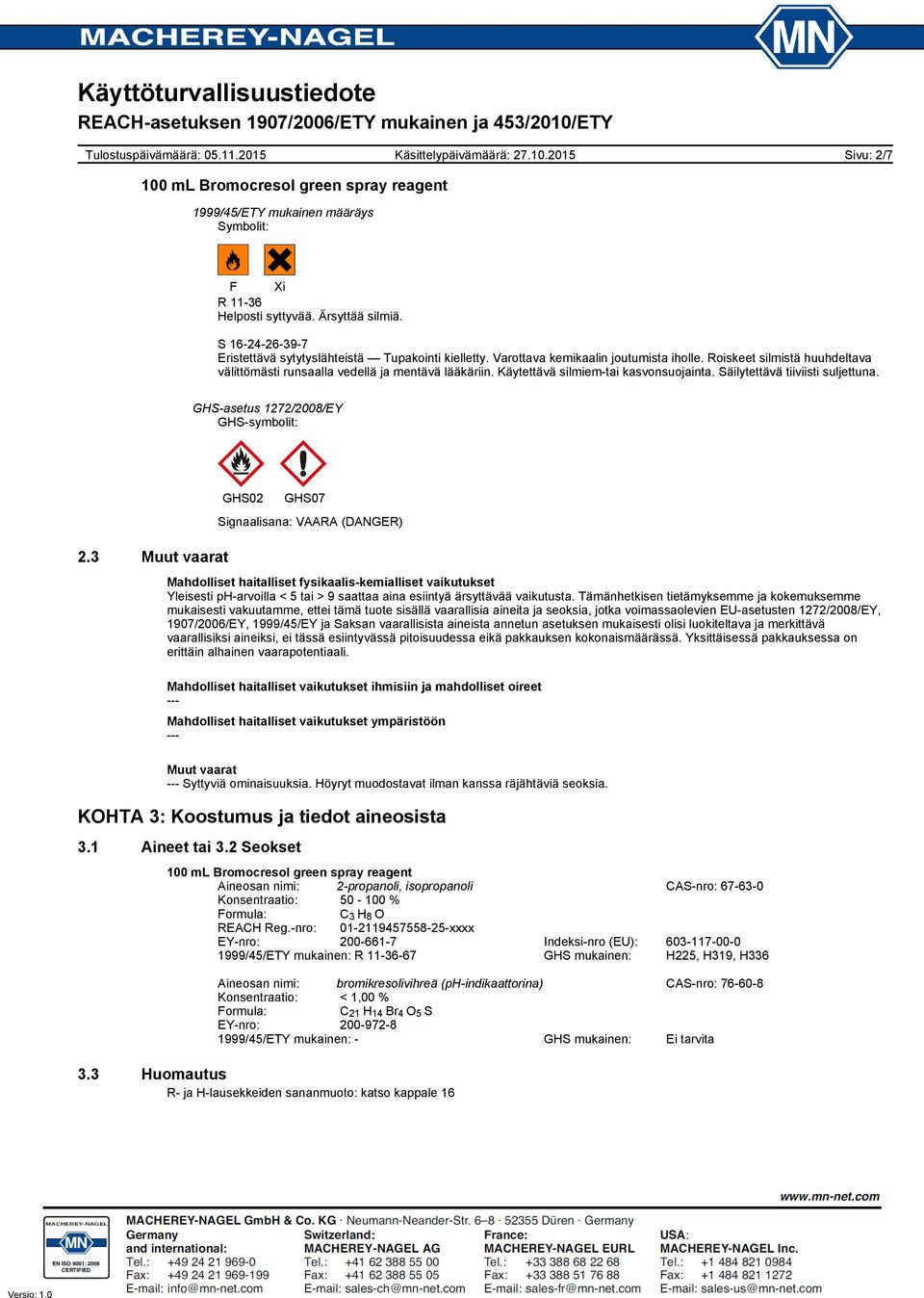 GHS-asetus 1272/2008/EY GHS-symbolit: 2.