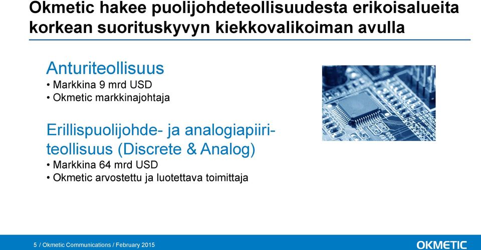 markkinajohtaja Erillispuolijohde- ja analogiapiiriteollisuus (Discrete & Analog)