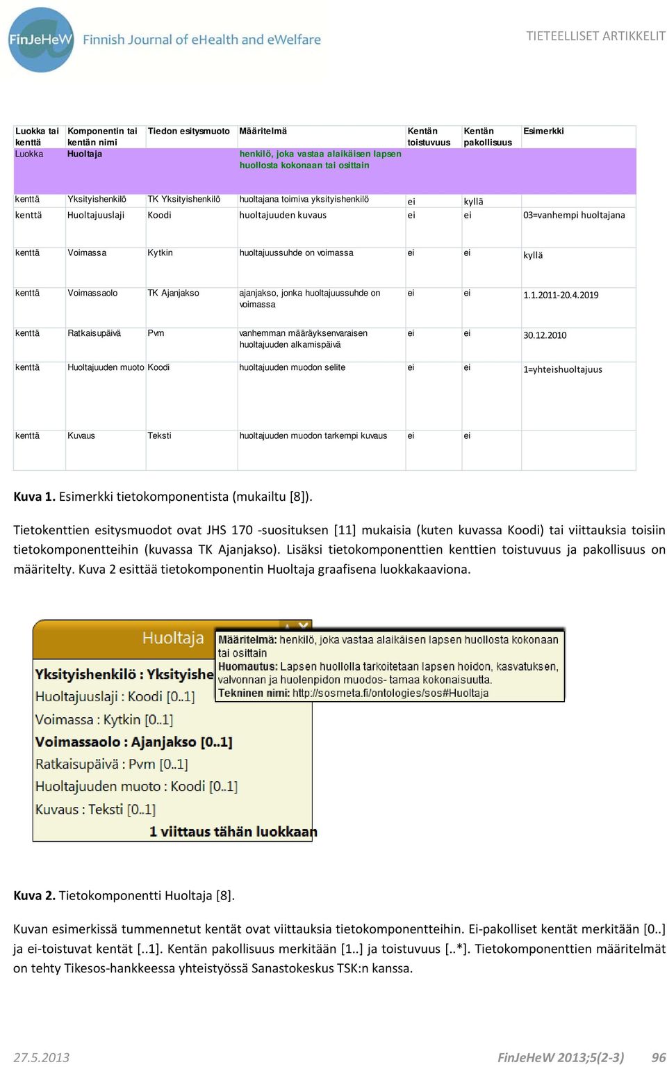 huoltajuussuhde on voimassa ei ei kyllä kenttä Voimassaolo TK Ajanjakso ajanjakso, jonka huoltajuussuhde on voimassa ei ei 1.1.2011 20.4.