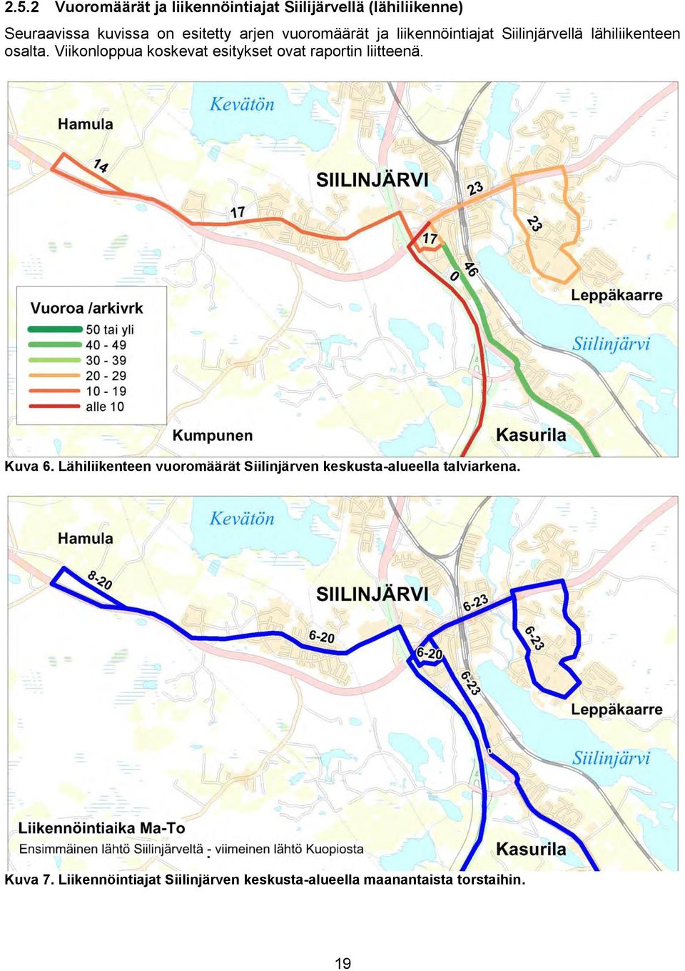 Viikonloppua koskevat esitykset ovat raportin liitteenä. Kuva 6.