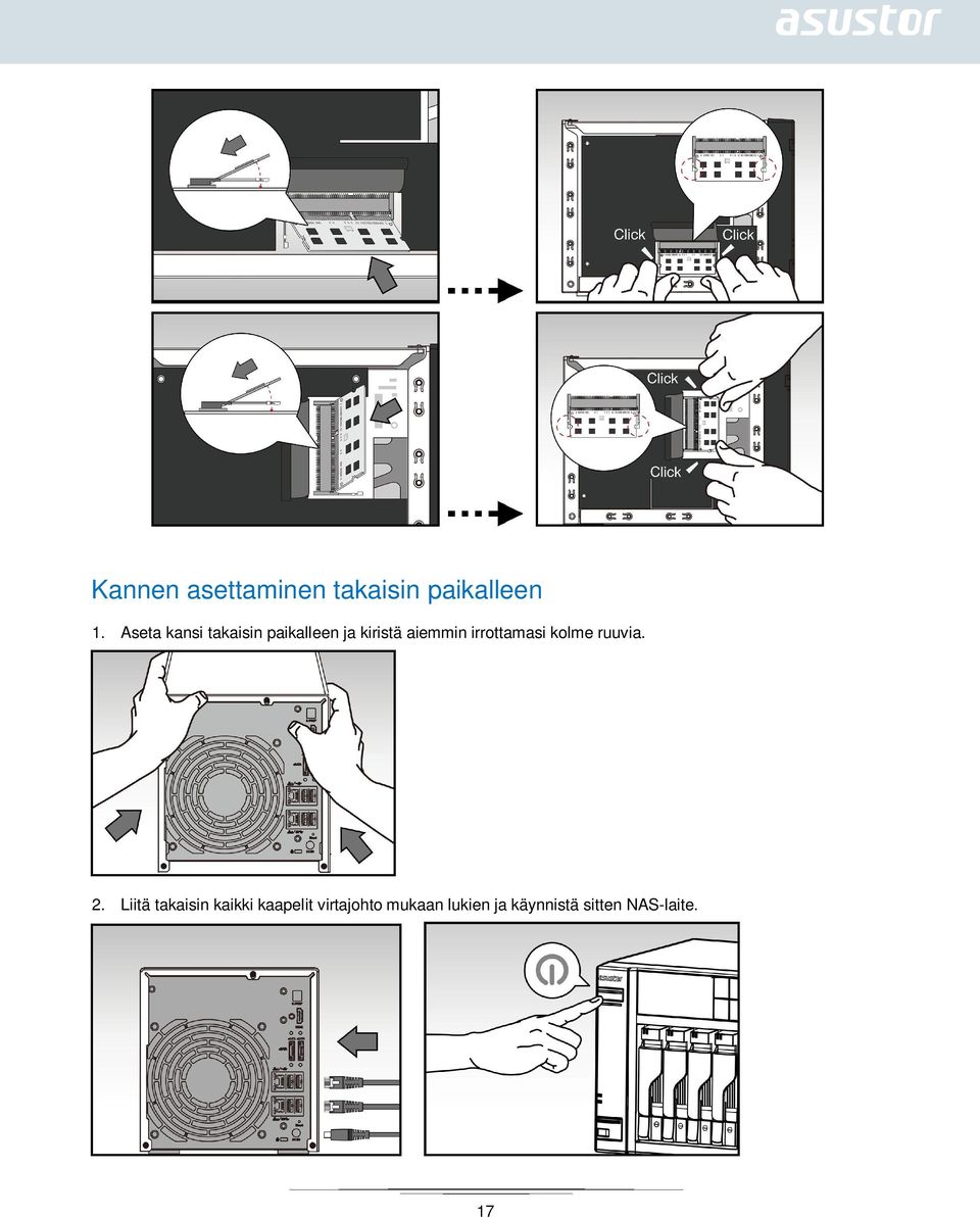 irrottamasi kolme ruuvia. 2.