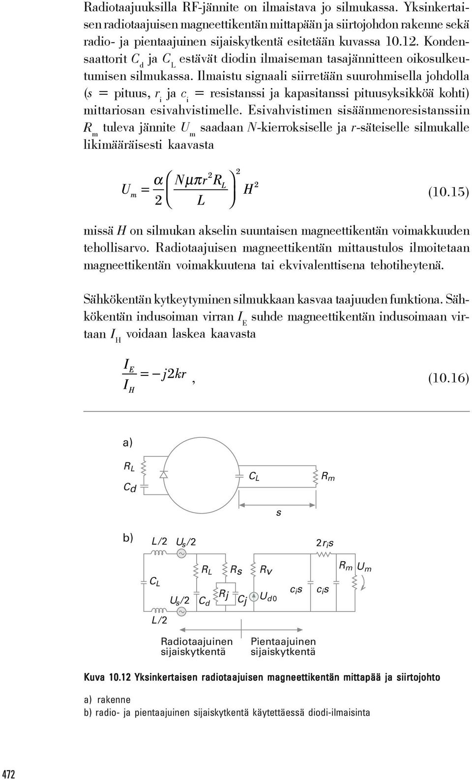 Kondensaattorit C d ja C L estävät diodin ilmaiseman tasajännitteen oikosulkeutumisen silmukassa.