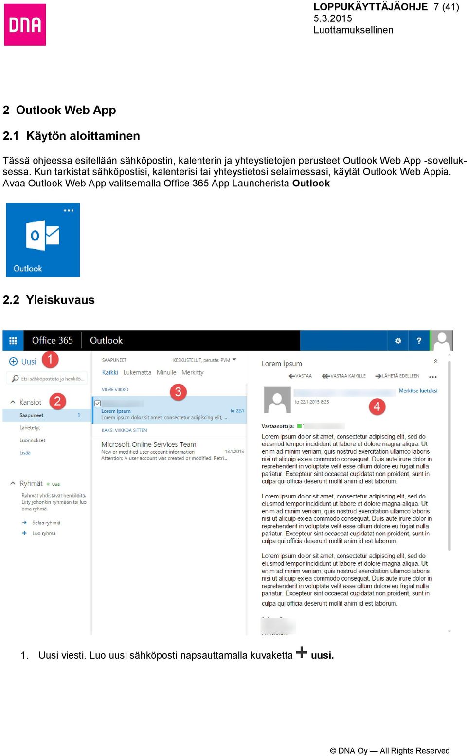 Outlook Web App -sovelluksessa.