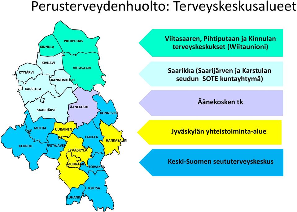 Karstulan seudun SOTE kuntayhtymä) SAARIJÄRVI ÄÄNEKOSKI KONNEVESI Äänekosken tk MULTIA UURAINEN LAUKAA