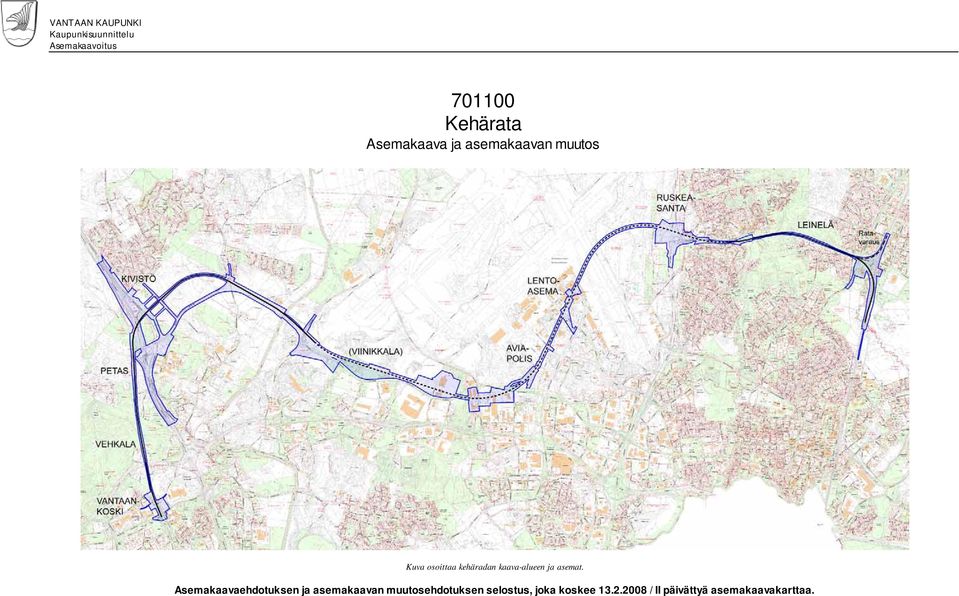 kaava-alueen ja asemat.
