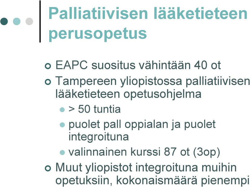 tuntia puolet pall oppialan ja puolet integroituna valinnainen kurssi 87