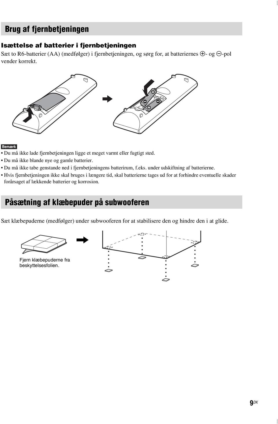 under udskiftning af batterierne.