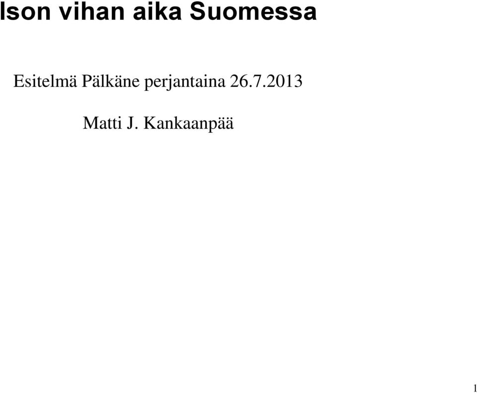 Pälkäne perjantaina