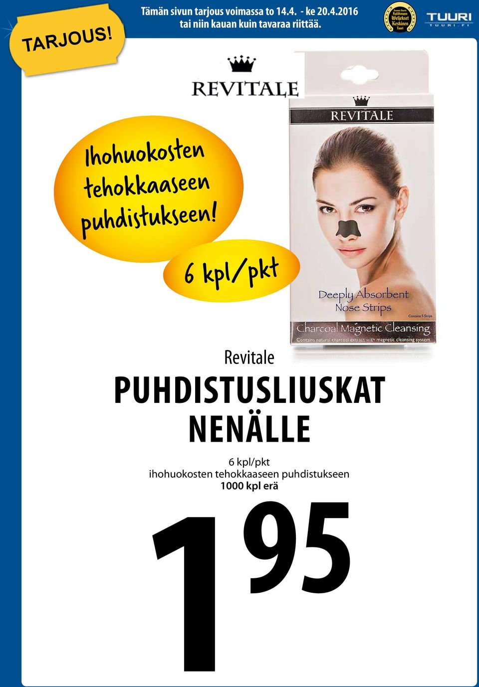 6 kpl/pkt Revitale PUHDISTUSLIUSKAT