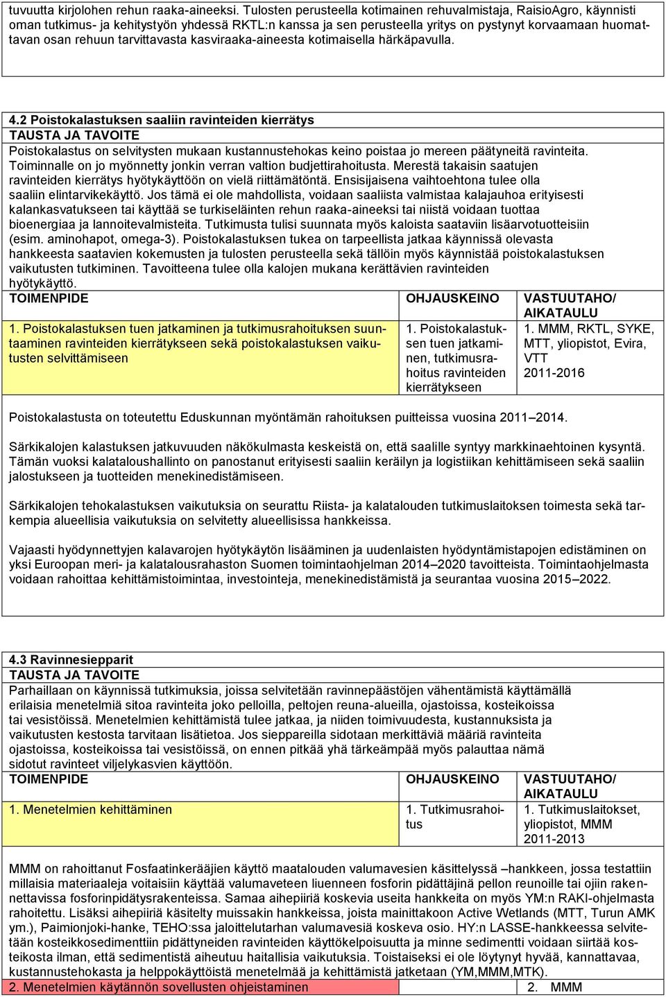 tarvittavasta kasviraaka-aineesta kotimaisella härkäpavulla. 4.