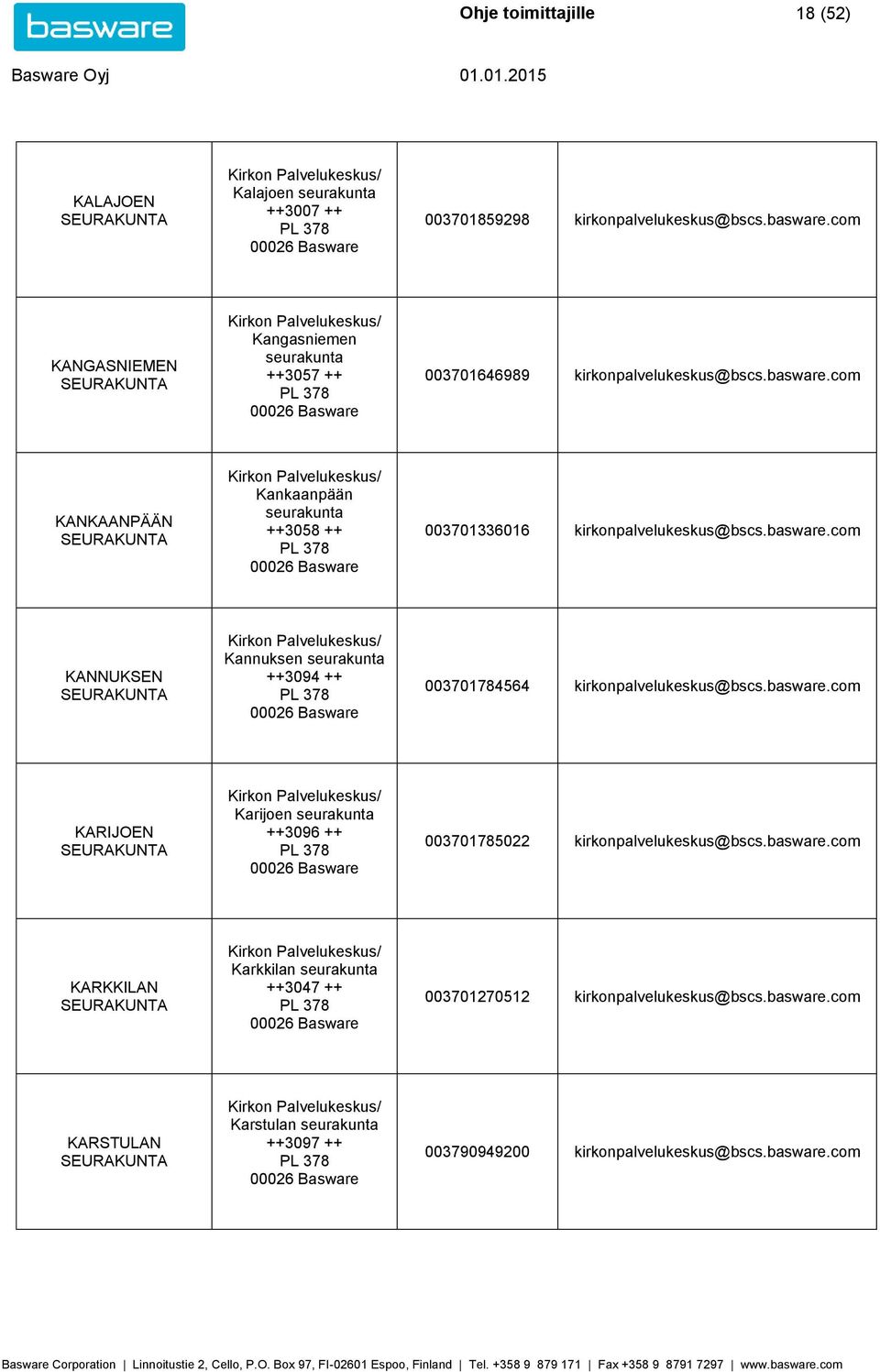 com KANKAANPÄÄN Kankaanpään seurakunta ++3058 ++ 003701336016 kirkonpalvelukeskus@bscs.basware.