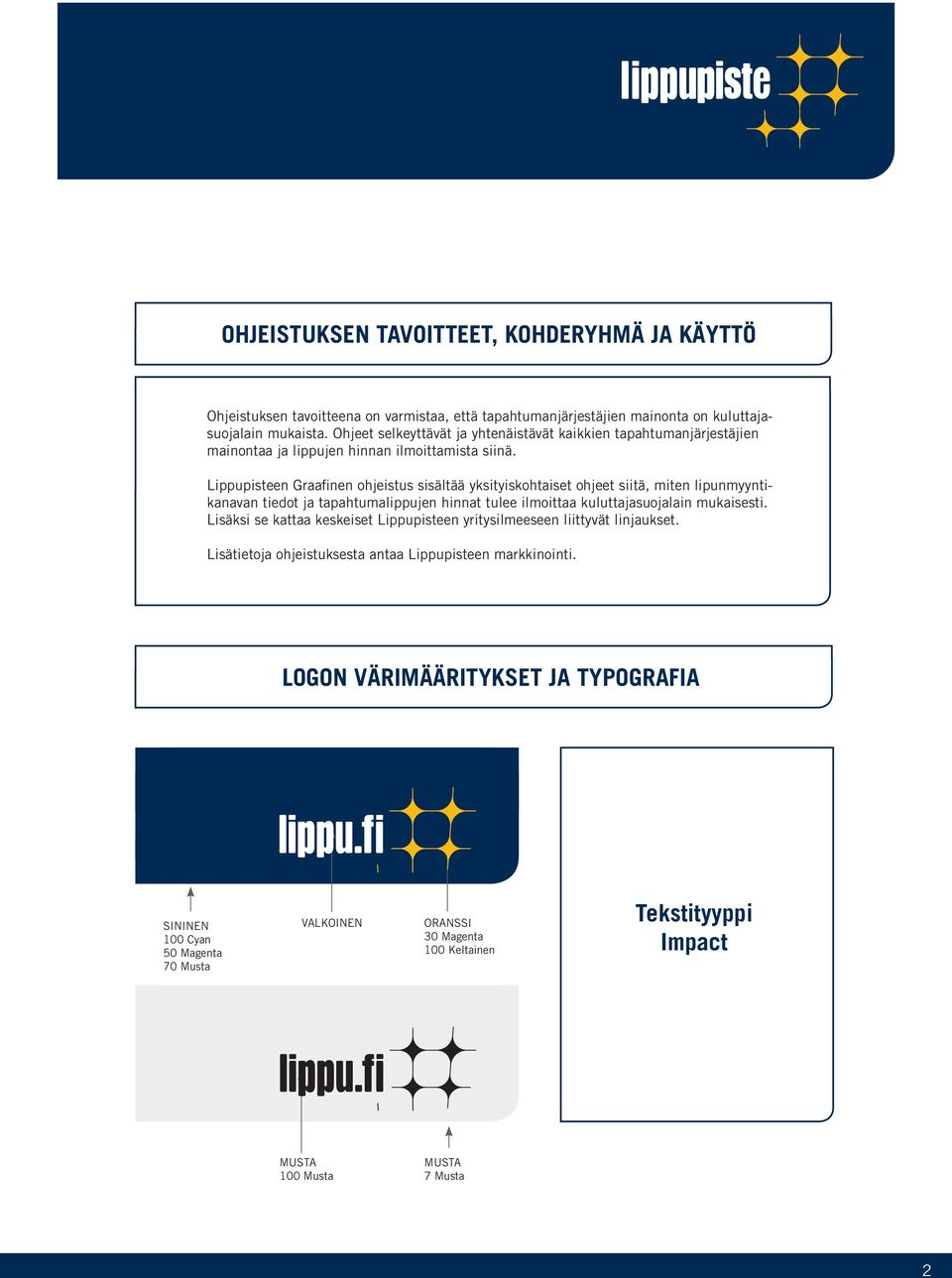 Lippupisteen Graafinen ohjeistus sisältää yksityiskohtaiset ohjeet siitä, miten lipunmyyntikanavan tiedot ja tapahtumalippujen hinnat tulee ilmoittaa kuluttajasuojalain mukaisesti.