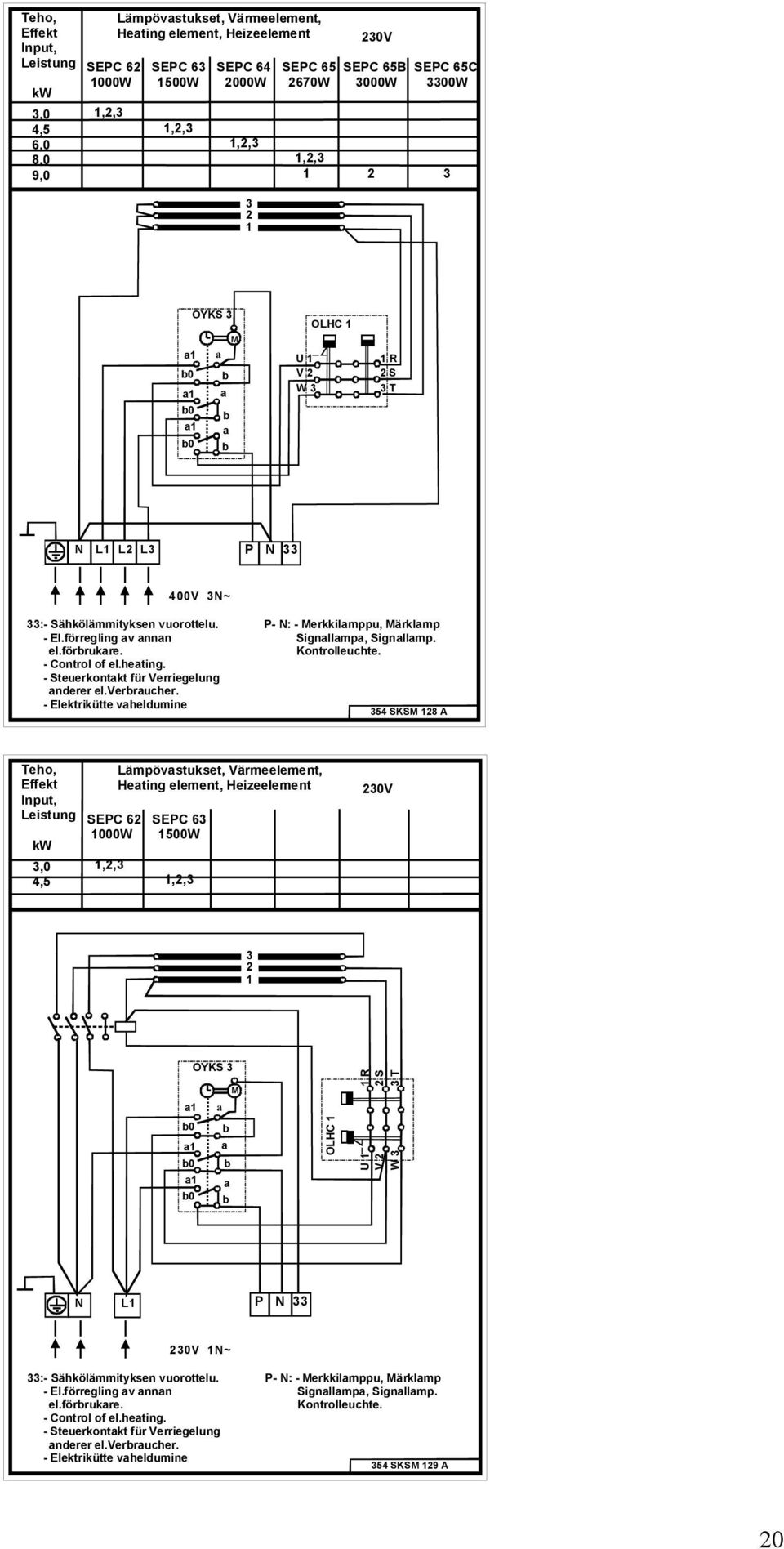 - Steuerkontakt für Verriegelung anderer el.verbraucher. - Elektrikütte vaheldumine P- N: - Merkkilamppu, Märklamp Signallampa, Signallamp. Kontrolleuchte.