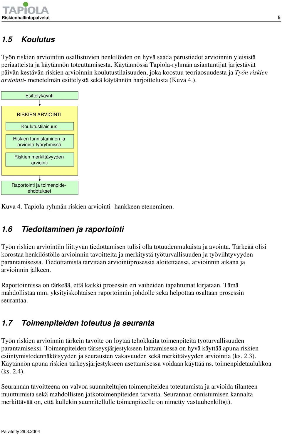 käytännön harjoittelusta (Kuva 4.).