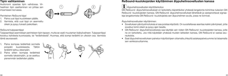 Tulppaanitippi koostuu kahdesta kuoriosasta, tai "terälehdestä". Huomaa, että isompi terälehti on ulkoisin osa. Varmista tämä seuraavasti: 1. Paina isompaa terälehteä sormella poispäin kuulokkeesta.