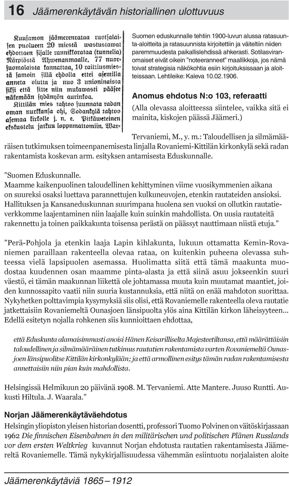 Anomus ehdotus N:o 103, referaatti (Alla olevassa aloitteessa siintelee, vaikka sitä ei ma