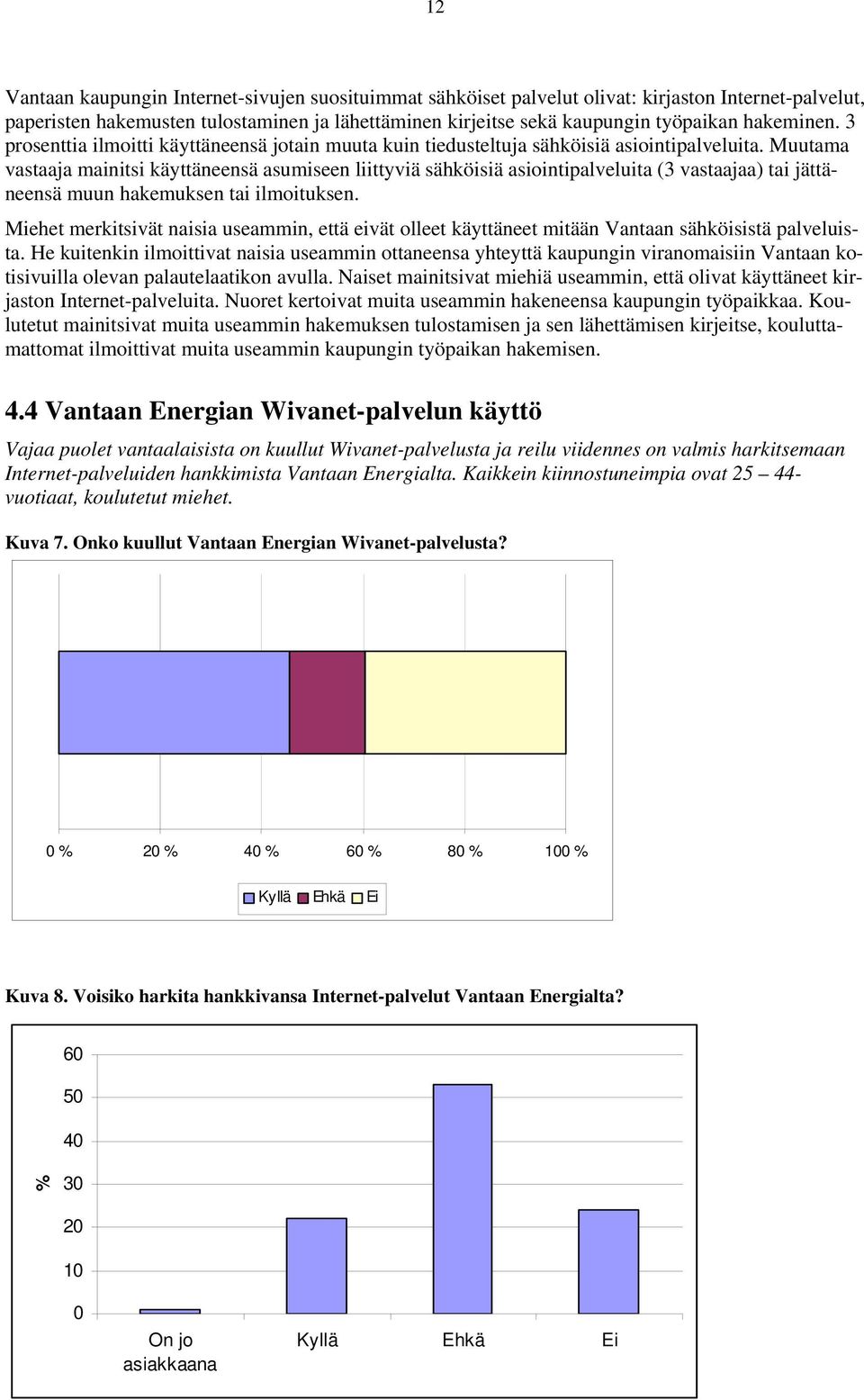 Muutama vastaaja mainitsi käyttäneensä asumiseen liittyviä sähköisiä asiointipalveluita (3 vastaajaa) tai jättäneensä muun hakemuksen tai ilmoituksen.