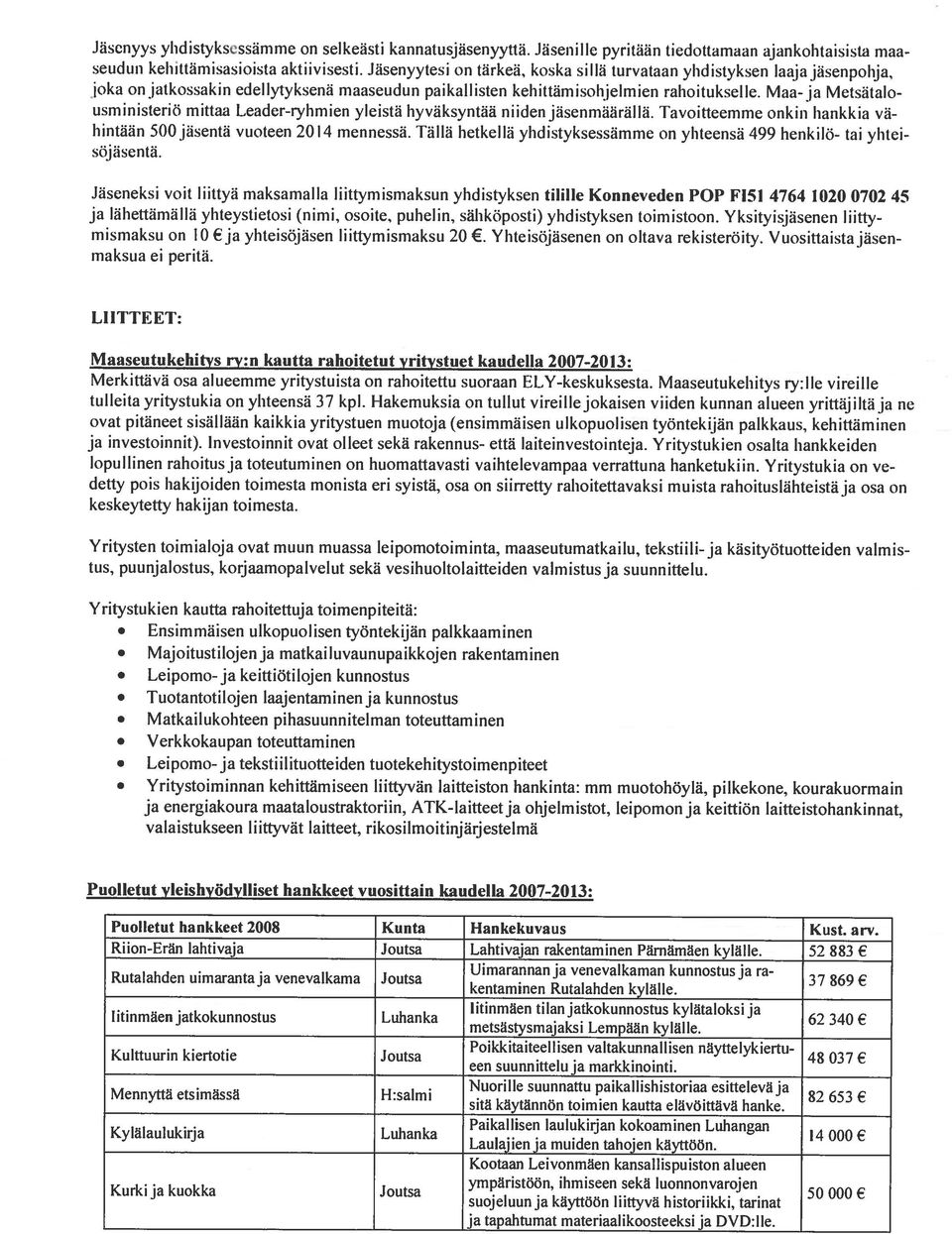 Maa ja Metsälalo LisiiIinisteriö mittaa 1 eader ryhiiiien yleistä liyväksyiitää niiden seiiiiiääiäiiä. lavoitteeniine onkin hankkia vii liititääri 5()() jäsentä vuoteen 2() 14 mennessä.