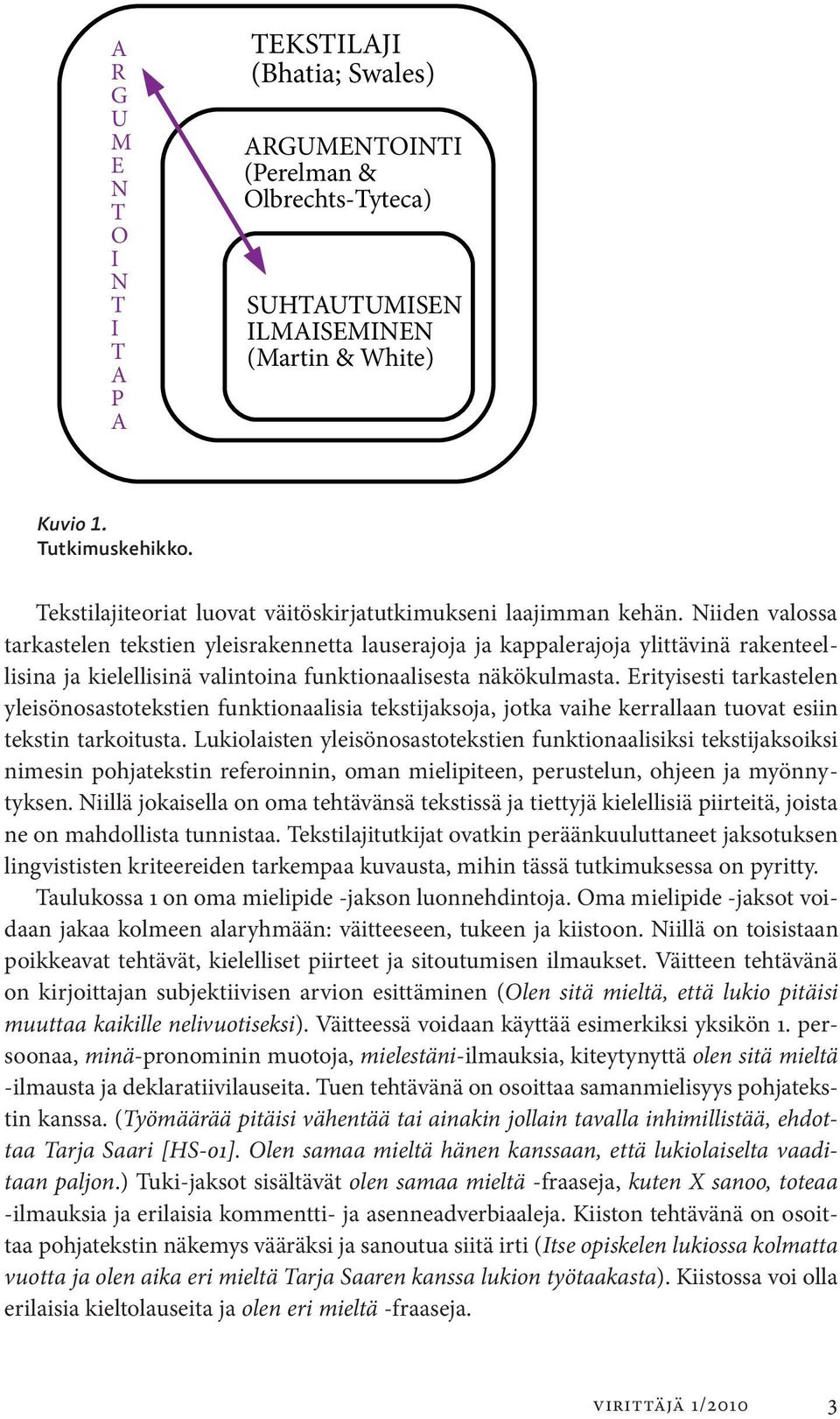 Niiden valossa tarkastelen tekstien yleisrakennetta lauserajoja ja kappalerajoja ylittävinä rakenteellisina ja kielellisinä valintoina funktionaalisesta näkökulmasta.