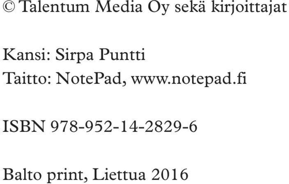 Taitto: NotePad, www.notepad.