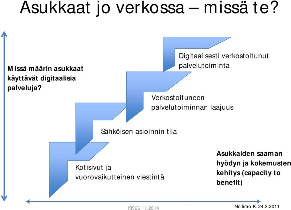 Digitaalisesti verkostoitunut palvelutoiminta Verkostoituneen palvelutoiminnan