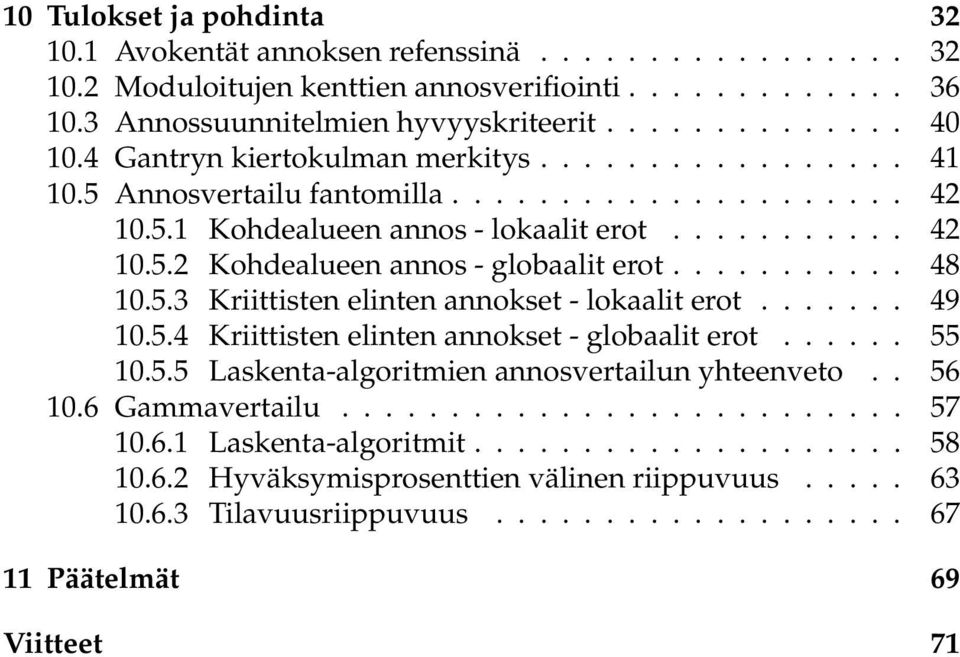 .......... 48 10.5.3 Kriittisten elinten annokset - lokaalit erot....... 49 10.5.4 Kriittisten elinten annokset - globaalit erot...... 55 10.5.5 Laskenta-algoritmien annosvertailun yhteenveto.. 56 10.