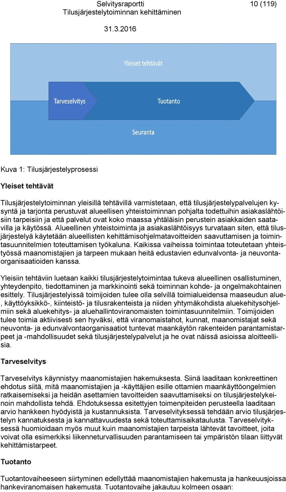 Alueellinen yhteistoiminta ja asiakaslähtöisyys turvataan siten, että tilusjärjestelyä käytetään alueellisten kehittämisohjelmatavoitteiden saavuttamisen ja toimintasuunnitelmien toteuttamisen