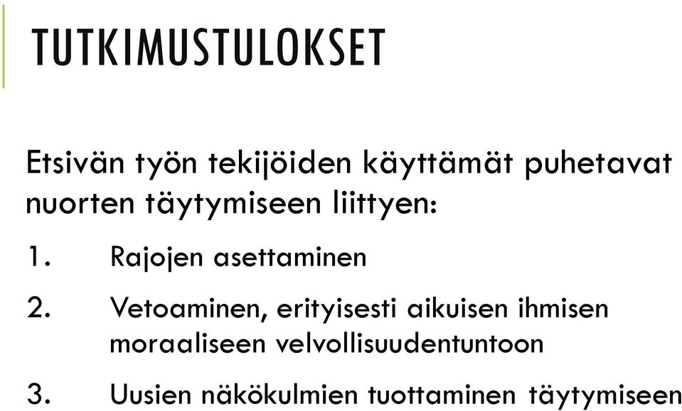 Rajojen asettaminen 2.